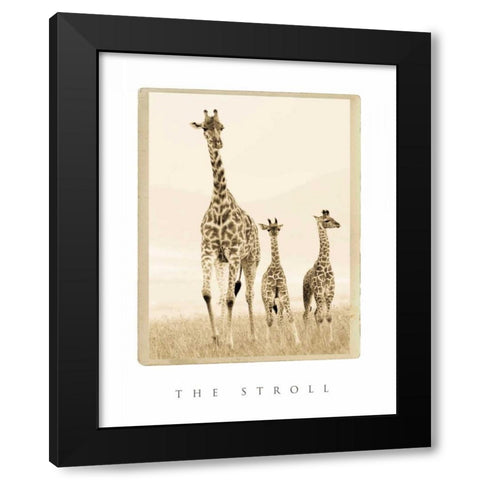 The Stroll Black Modern Wood Framed Art Print with Double Matting by Parker, Susann