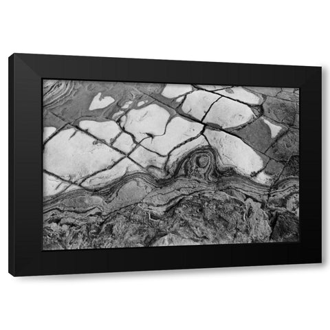 Texture I Black Modern Wood Framed Art Print with Double Matting by Peterson, Lee