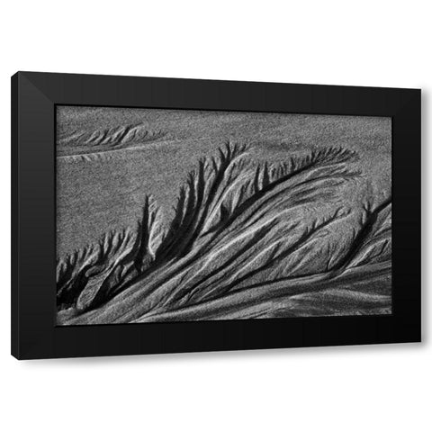 Texture Sand III Black Modern Wood Framed Art Print by Peterson, Lee