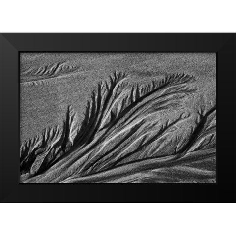 Texture Sand III Black Modern Wood Framed Art Print by Peterson, Lee