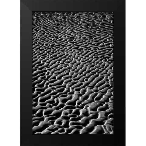 Texture Sand V Black Modern Wood Framed Art Print by Peterson, Lee