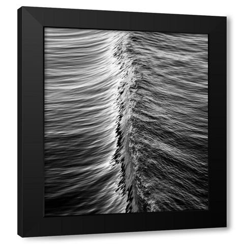 Wave V Black Modern Wood Framed Art Print with Double Matting by Peterson, Lee