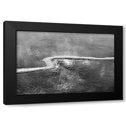 Beach Reflection II Black Modern Wood Framed Art Print with Double Matting by Peterson, Lee