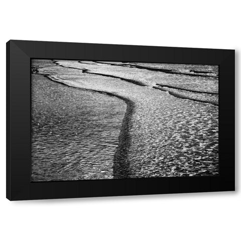 Beach Reflection III Black Modern Wood Framed Art Print by Peterson, Lee