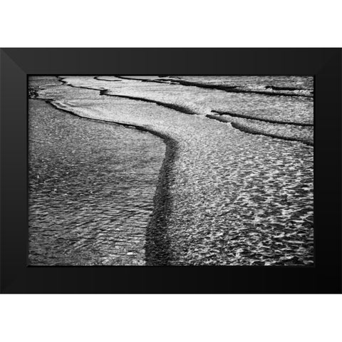 Beach Reflection III Black Modern Wood Framed Art Print by Peterson, Lee