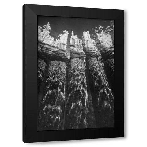 Pier Pilings VII Black Modern Wood Framed Art Print by Peterson, Lee