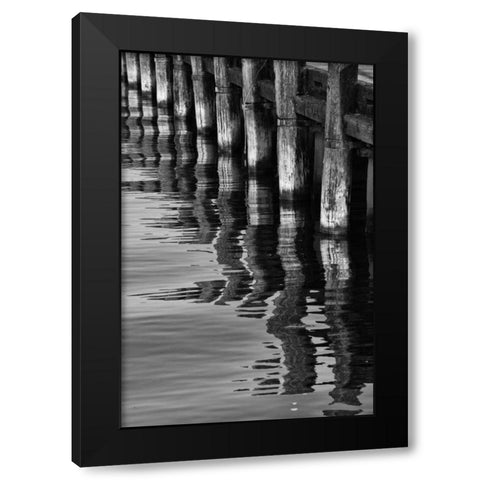 Pier Pilings VIII Black Modern Wood Framed Art Print by Peterson, Lee