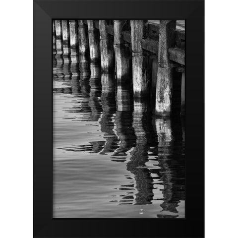 Pier Pilings VIII Black Modern Wood Framed Art Print by Peterson, Lee