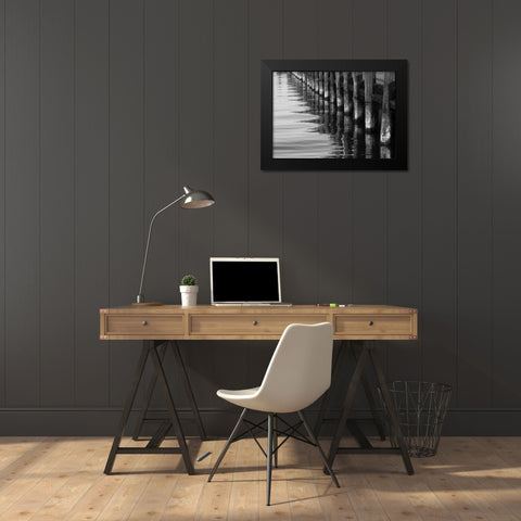 Pier Pilings XII Black Modern Wood Framed Art Print by Peterson, Lee