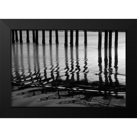 Pier Pilings XIV Black Modern Wood Framed Art Print by Peterson, Lee