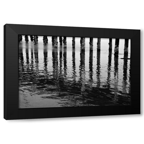 Pier Pilings XV Black Modern Wood Framed Art Print by Peterson, Lee