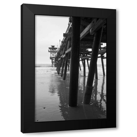 Pier Pilings XVII Black Modern Wood Framed Art Print by Peterson, Lee
