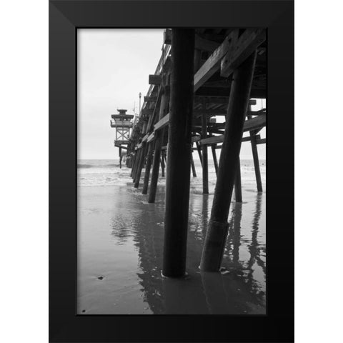 Pier Pilings XVII Black Modern Wood Framed Art Print by Peterson, Lee