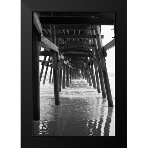 Pier Pilings XVIII Black Modern Wood Framed Art Print by Peterson, Lee