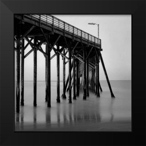 Pier Pilings XX Black Modern Wood Framed Art Print by Peterson, Lee
