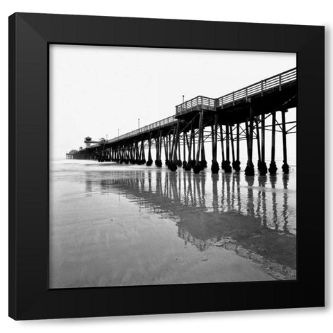 Pier Pilings XXI Black Modern Wood Framed Art Print by Peterson, Lee