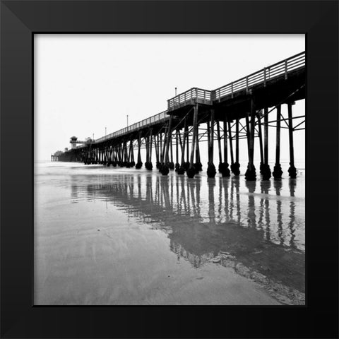 Pier Pilings XXI Black Modern Wood Framed Art Print by Peterson, Lee
