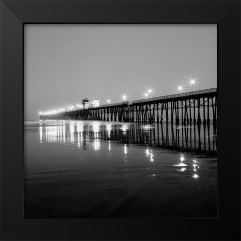 Pier Night I Black Modern Wood Framed Art Print by Peterson, Lee