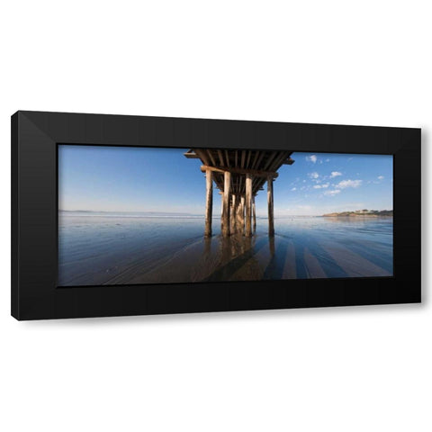 Pier Black Modern Wood Framed Art Print with Double Matting by Peterson, Lee