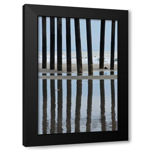 Pier Pilings II2 Black Modern Wood Framed Art Print by Peterson, Lee