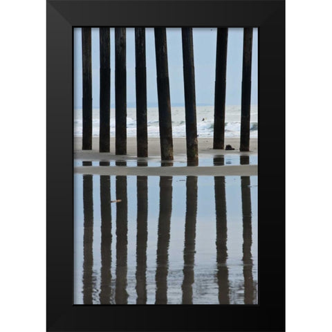 Pier Pilings II2 Black Modern Wood Framed Art Print by Peterson, Lee
