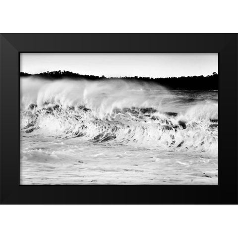 Carmel Waves II Black Modern Wood Framed Art Print by Peterson, Lee