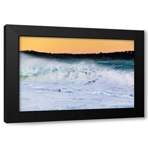 Carmel Waves I Black Modern Wood Framed Art Print with Double Matting by Peterson, Lee