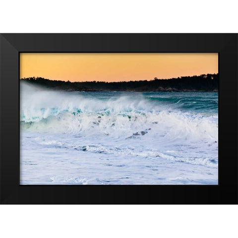 Carmel Waves I Black Modern Wood Framed Art Print by Peterson, Lee