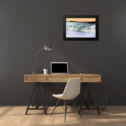 Carmel Waves II Black Modern Wood Framed Art Print by Peterson, Lee