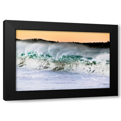 Carmel Waves II Black Modern Wood Framed Art Print by Peterson, Lee