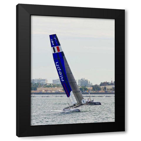 Americas Cup I Black Modern Wood Framed Art Print with Double Matting by Peterson, Lee