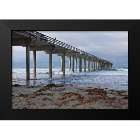 Scripps Pier II Black Modern Wood Framed Art Print by Peterson, Lee