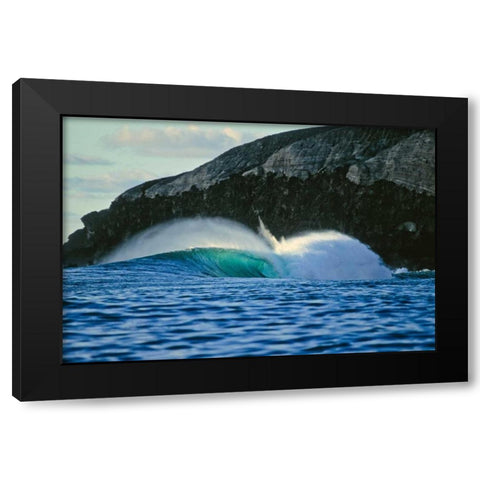 Ocean Waves III Black Modern Wood Framed Art Print by Peterson, Lee