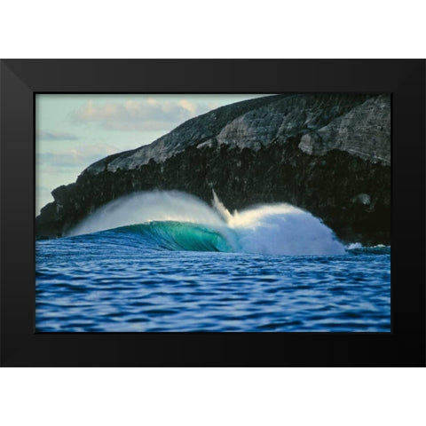 Ocean Waves III Black Modern Wood Framed Art Print by Peterson, Lee