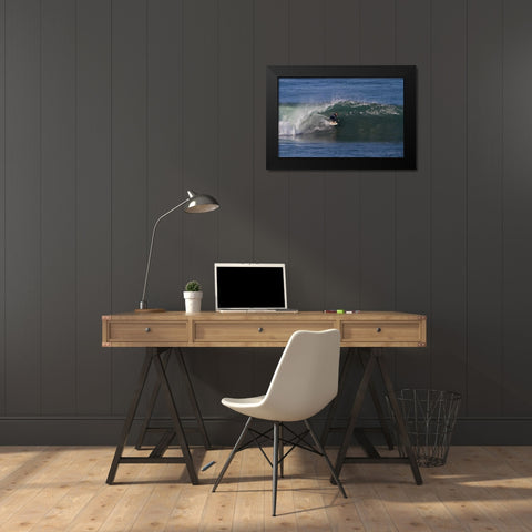 Surfing I Black Modern Wood Framed Art Print by Peterson, Lee