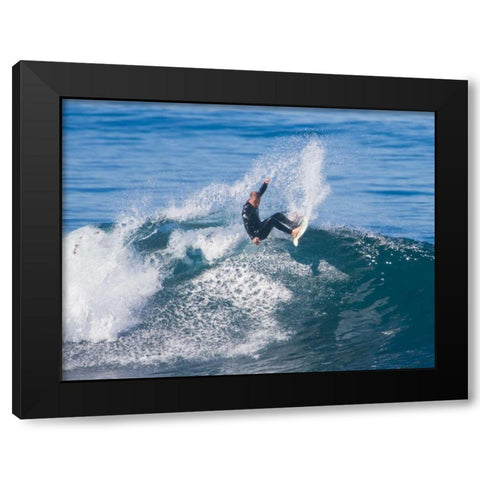 Surfing II Black Modern Wood Framed Art Print with Double Matting by Peterson, Lee