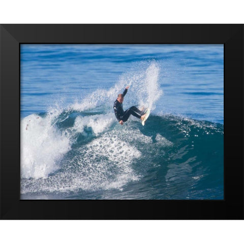 Surfing II Black Modern Wood Framed Art Print by Peterson, Lee