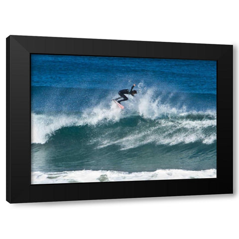 Surfing III Black Modern Wood Framed Art Print by Peterson, Lee