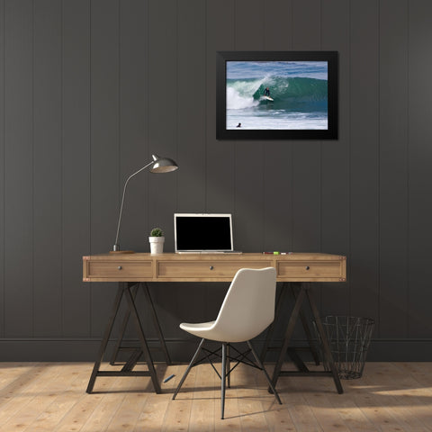 Surfing IX Black Modern Wood Framed Art Print by Peterson, Lee