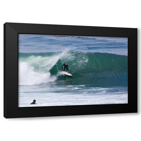 Surfing IX Black Modern Wood Framed Art Print with Double Matting by Peterson, Lee