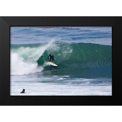 Surfing IX Black Modern Wood Framed Art Print by Peterson, Lee