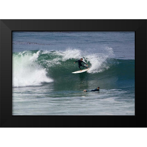 Surfing X Black Modern Wood Framed Art Print by Peterson, Lee