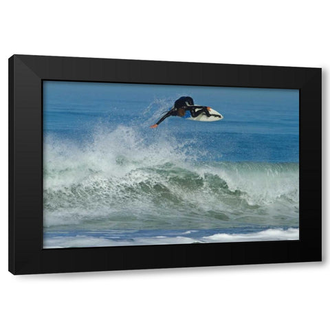 Surfing XI Black Modern Wood Framed Art Print by Peterson, Lee
