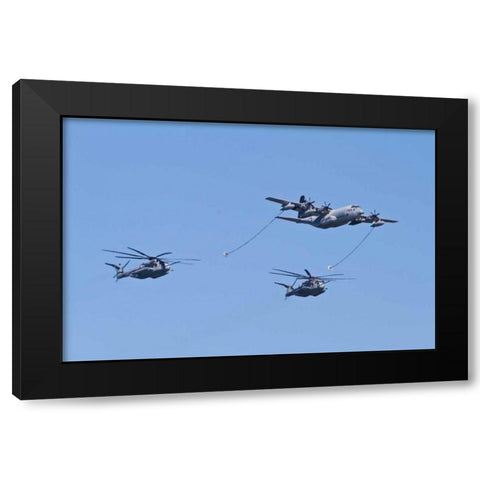 Air Show III Black Modern Wood Framed Art Print with Double Matting by Peterson, Lee