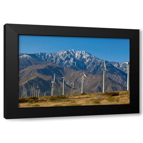 Windmills II Black Modern Wood Framed Art Print by Peterson, Lee