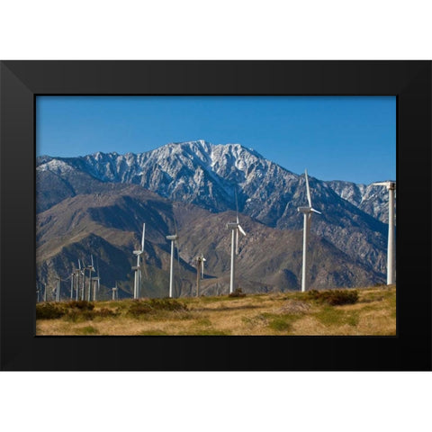 Windmills II Black Modern Wood Framed Art Print by Peterson, Lee