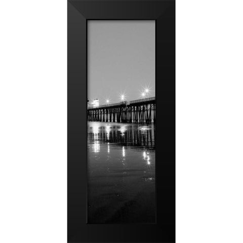 Pier Night Panel I Black Modern Wood Framed Art Print by Peterson, Lee