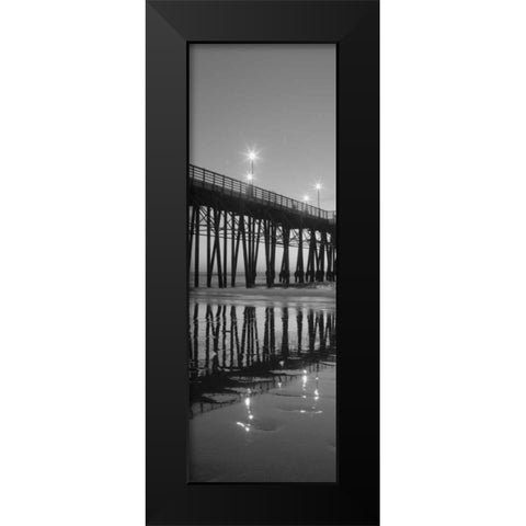 Pier Night Panel II Black Modern Wood Framed Art Print by Peterson, Lee