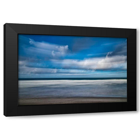 Beach in Motion Black Modern Wood Framed Art Print by Peterson, Lee