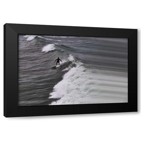 Oceanside Surf I Black Modern Wood Framed Art Print by Peterson, Lee